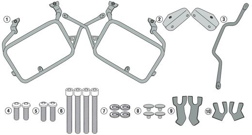 Portamaletas laterales y.tornilleria700 (19 > 20) y (21>)