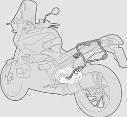 Soporte maletas laterales  moto guzzi v85 tt (19 > 23)