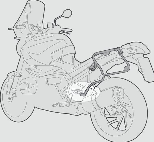 Soporte maletas laterales  moto guzzi v85 tt (19 > 23)