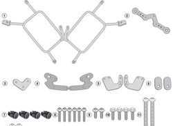 Soporte maletas laterales  moto guzzi v85 tt (19 > 23)