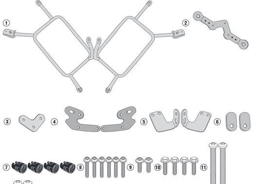 Soporte maletas laterales  moto guzzi v85 tt (19 > 23)