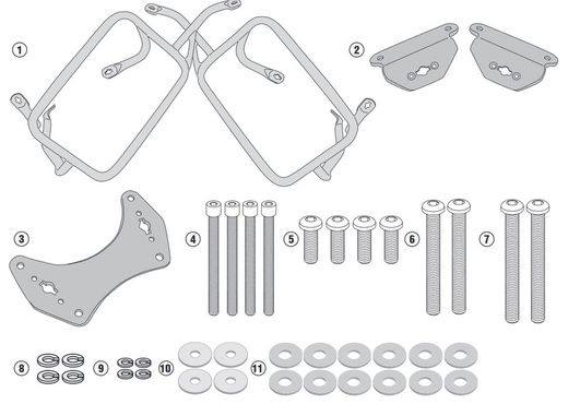 Portamaletas lateral para pl one-fit crf1100l africa twin 2020>
