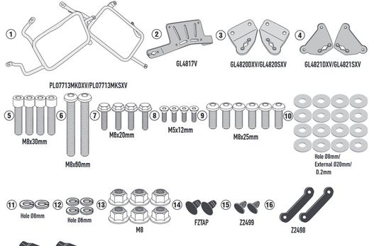 Portamaletas laterales 1290 super adventure r/s (21) givi plo7713mk