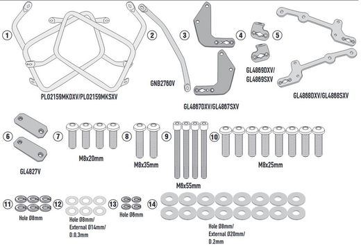 Pmaletas lateral pl one-fit yamaha tracer 9 2021>
