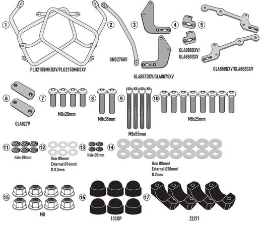 Tracer 9 - Tracer 9 GT (21-22) Portamaletas lateral OF_MK
