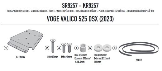 Porta baul Valico 500 DSX 2024> no compatible Black Knight
