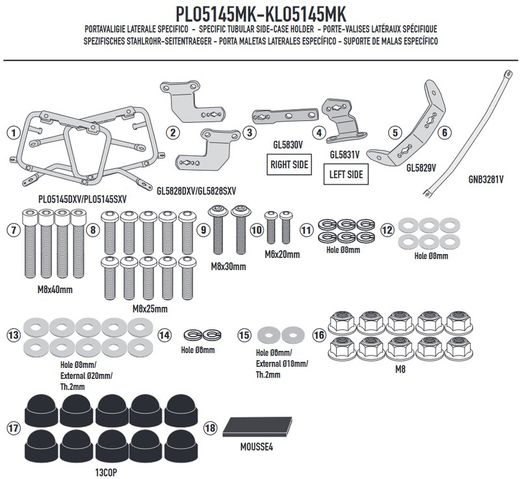 Porta-maletas lateral BMW F 900 GS (24>) Kappa MONOKEY®