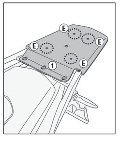 Porta maletas V. Valico 500 DSX 2024> no compatible Black Knight