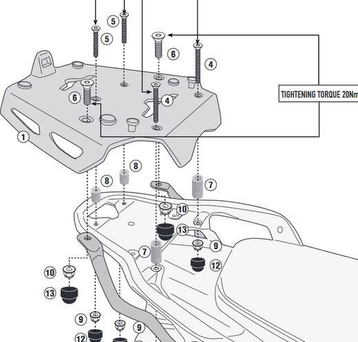 Portaequipaje completo Moto Guzzi V85 TT 2024>