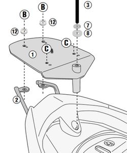 Portaequipajes sym jet 14 17>22