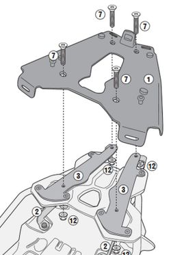 Portaequipatges bmw f750gs/f850gs 18> givi sra5127