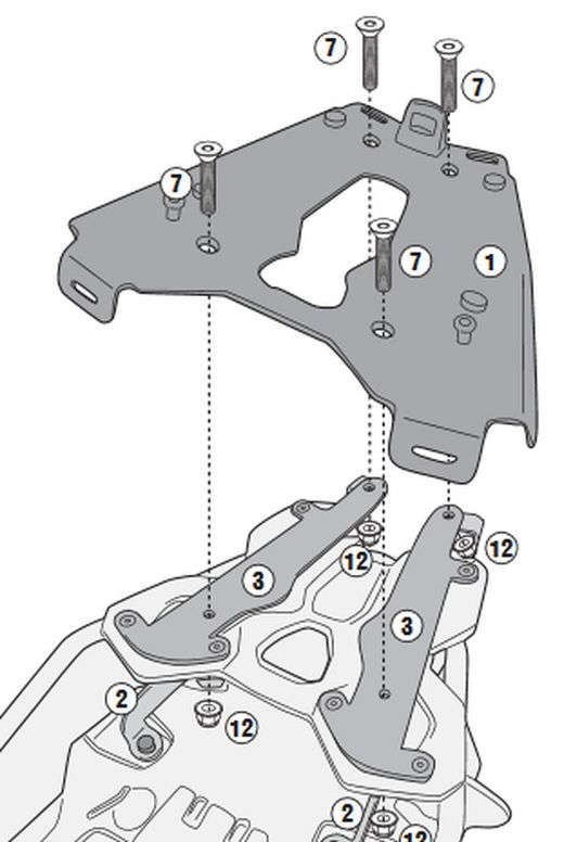 Portaequipatges bmw f750gs/f850gs 18> givi sra5127