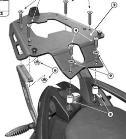 Portaequipajes bmw f800r 09>14 y 15>19 givi sra691