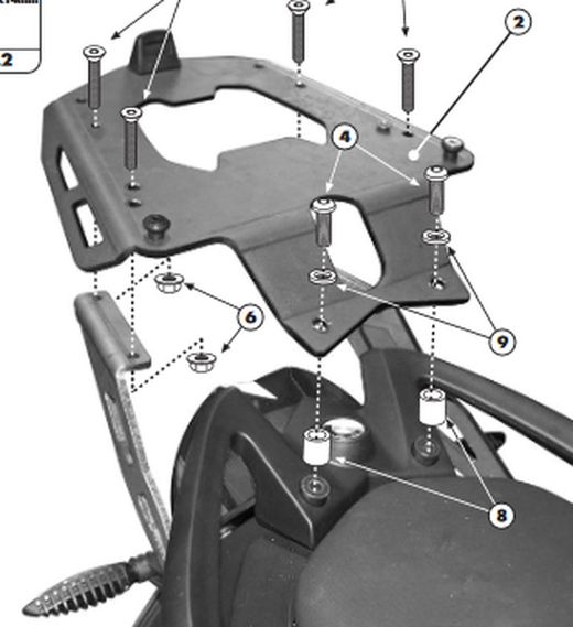 Portaequipajes bmw f800r 09>14 y 15>19 givi sra691
