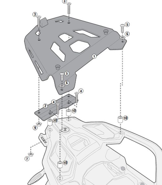 Portaequipajes bmw r1250gs 19> y r1200gs 13>18 givi sra5108