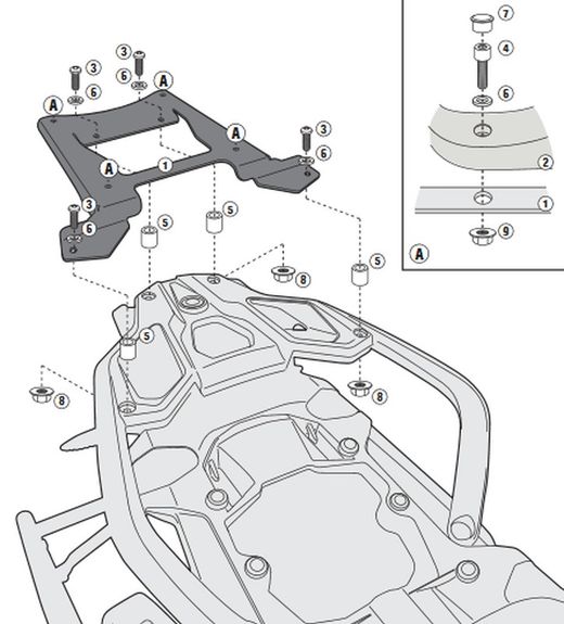 Portaequipajes bmw r1250gs 13>18 y 19> givi sr5108