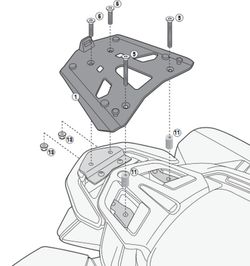 Portaequipatges bmw r1250rt 19> y r1200rt (14 > 18) givi sra5113