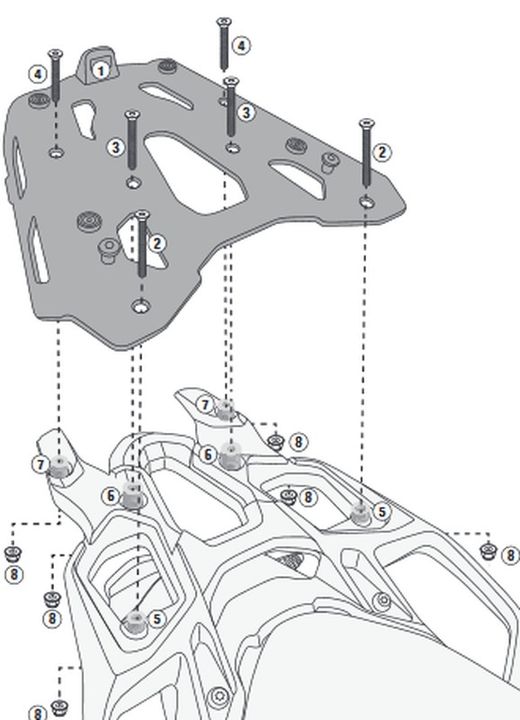 Portaequipatges bmw s1000xr 15> givi sra5119