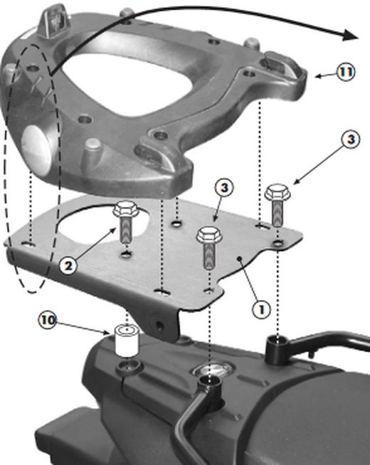 Portaequipajes f 650 gs / f 800 gs 08>11 givi e194