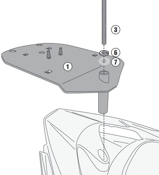 Portaequipajes jet x 125 (21) givi sr7066