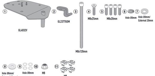 Portaequipajes jet x 125 (21) givi sr7066