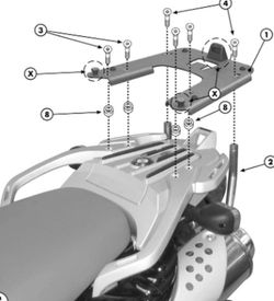 Portaequipatges para g 650 gs 11>17 givi sr685