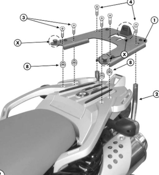 Portaequipatges para g 650 gs 11>17 givi sr685