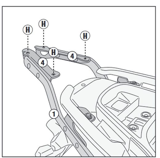 Portaequipajes trasero Sym ADX 125 24> para baules MONOLOCK®