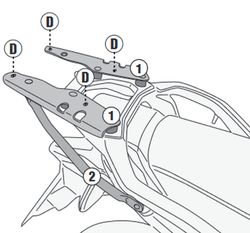 Portaequipajes XL Transalp 750 23>