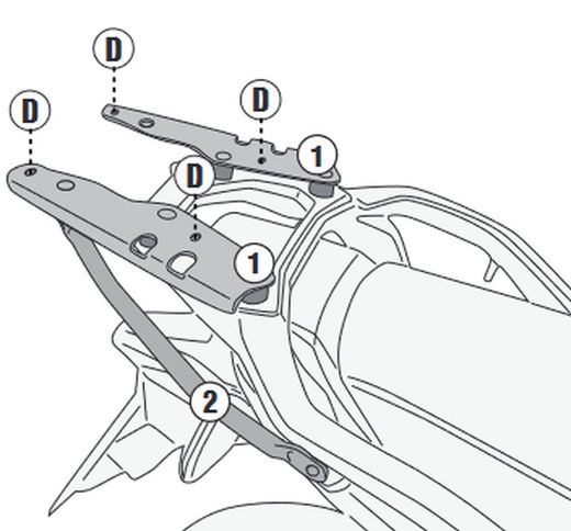 Portaequipajes XL Transalp 750 23>