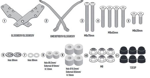 Portaequipajes XL Transalp 750 23>