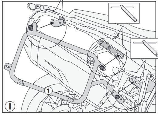 Portamaletas Kappa lateral KL ONE-FIT BMW F 900 GS 24> para MONOKEY® y CAM-SIDE