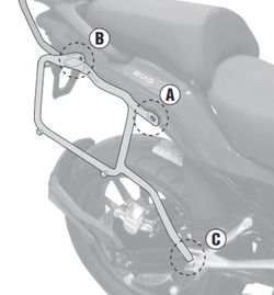 Portamaletas lateral BENELLI TRK502 (17>20) y (21>) kappa