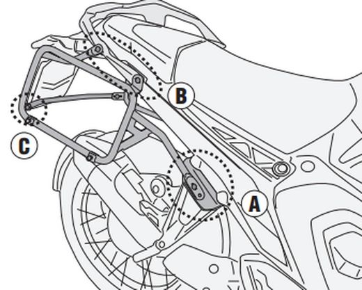 Portamaletas lateral CAM-SIDI. BMW R 1300 GS (23>)