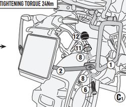 Portamaletas lateral CAM-SIDI. BMW R 1300 GS (23>)