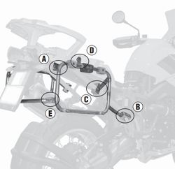 Portamaletas lateral cam-side 18  BMW R 1200 GS Adventure (06 > 13) y  BMW R 1200 GS (04 > 12)