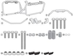 Portamaletas lateral givi pl1144cam 18mm crf1000l africa twin 16>17