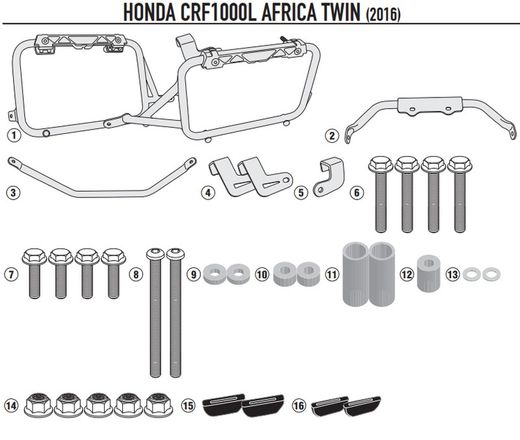 Portamaletas lateral camside18 H.CRF1000L Africa Twin (16>17)