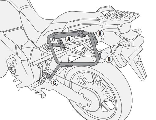 Portamaletas lat.camside18 S,DL 1000 V-Strom (14 > 19)