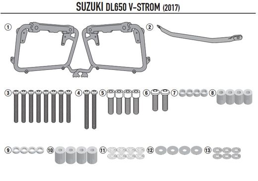 Portamaletas lateral camside18 S. DL 650 V-Strom (17>23)