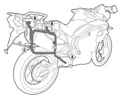 Portamaletas lateral camside 18 triumph tiger 800 / 800 xc / 800 xr (11 > 17)