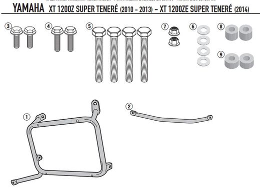 Portamaleta lateral camside18 Y.xt1200 Z/ZE S.Tenere