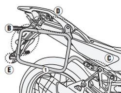 Portamaletas lateral específico KL ONE-FIT Honda Transalp 750 23>