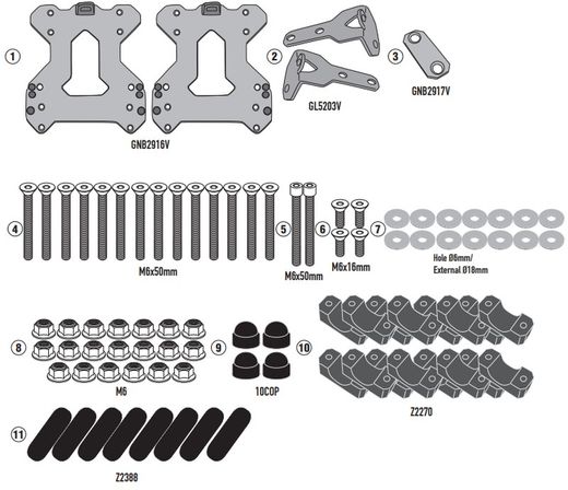 Portamaletas lateral CFMOTO 800 MT (22) para maletas MONOKEY«