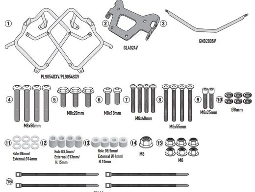 Portamaletas lateral RY.E.Himalayan (21 > 22) para maletas MONOKEY« o RETRO FIT