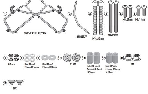 Portamaletas lateral R.E. METEOR 350 21> MONOKEY« o RETRO FIT