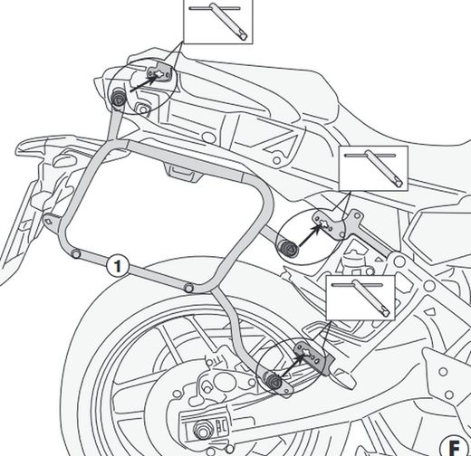 Portamaletas lateral Tracer 9 / tracer 9 gt (21>) para maletas V35, V37 MONOKEY« SIDE
