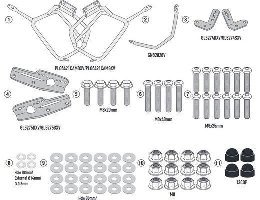 Portamaletas lateral Tiger Sport 660 (22) maletas MONOKEY«