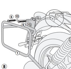 Portamaletas lateral V7 850 Stone / Special (21 > 23) PL ONE-FIT  maletas MONOKEY«