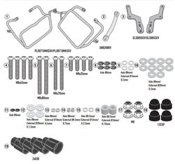 Portamaletas lateral A. TUAREG 660 21> PL ONE-FIT configurado para maletas MONOKEY«